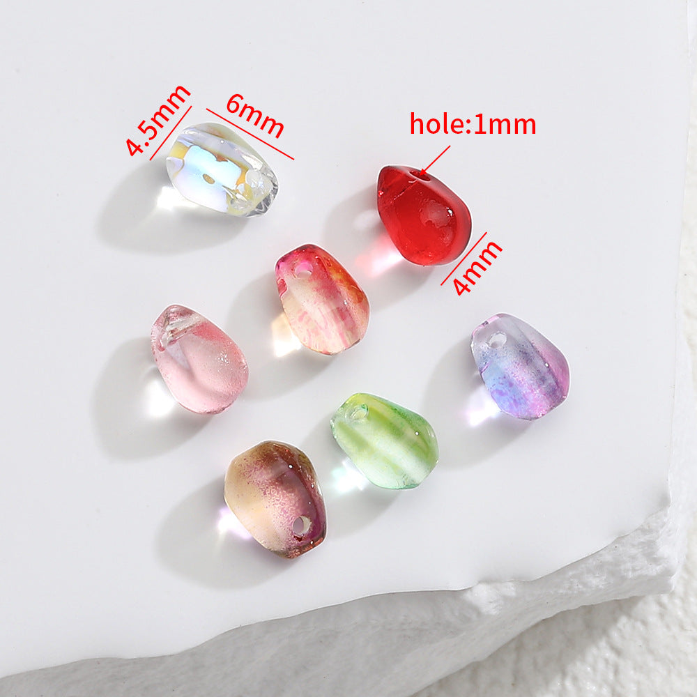 Czech Glass Beads Teardrop 6mm Translucent Mixed Colors 50pcs 2