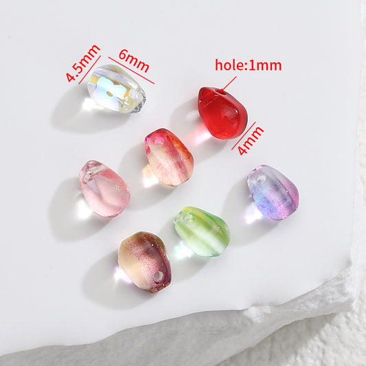 Czech Glass Beads Teardrop 6mm Translucent Mixed Colors 50pcs 2