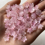 Cherry Blossom Flower Glass Beads 10mm Iridescent Mixed Colors 100pcs 6