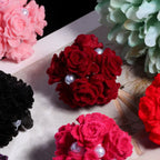 Matte Floral Bubblegum Beads 25mm Rose Cluster Polymer Clay 5pcs 4