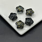 Meteor Crater Five-Pointed Star Glass Beads 14mm Transparent 100pcs 13
