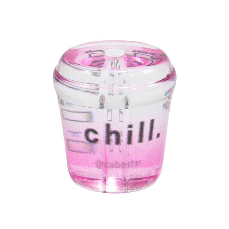 3D Bubble Tea Acrylic Beads 21mm Transparent Colorful 10pcs 18