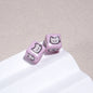 Tiny Cartoon Pattern Printed Acrylic Square Beads 10mm Glossy 30pcs 5