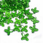 Czech Glass Beads Osmanthus 11.5mm Emerald Green Four-Petal 50pcs