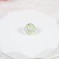 Lampwork Glass Beads Round 10-12mm Transparent Silver Foil Floral 10pcs 12