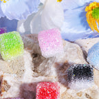 Gradient Acrylic Square Beads 16mm Granulated Sugar Texture 5pcs 2