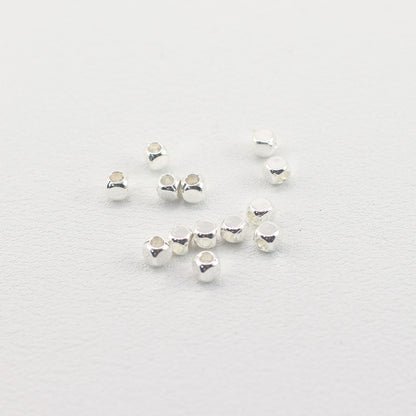Square Metal Beads 3/4mm Gold Silver Tone Zinc Alloy 1pc 3