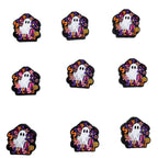 Silicone Focal Beads Halloween Ghost Color Character Cards 20pcs 5