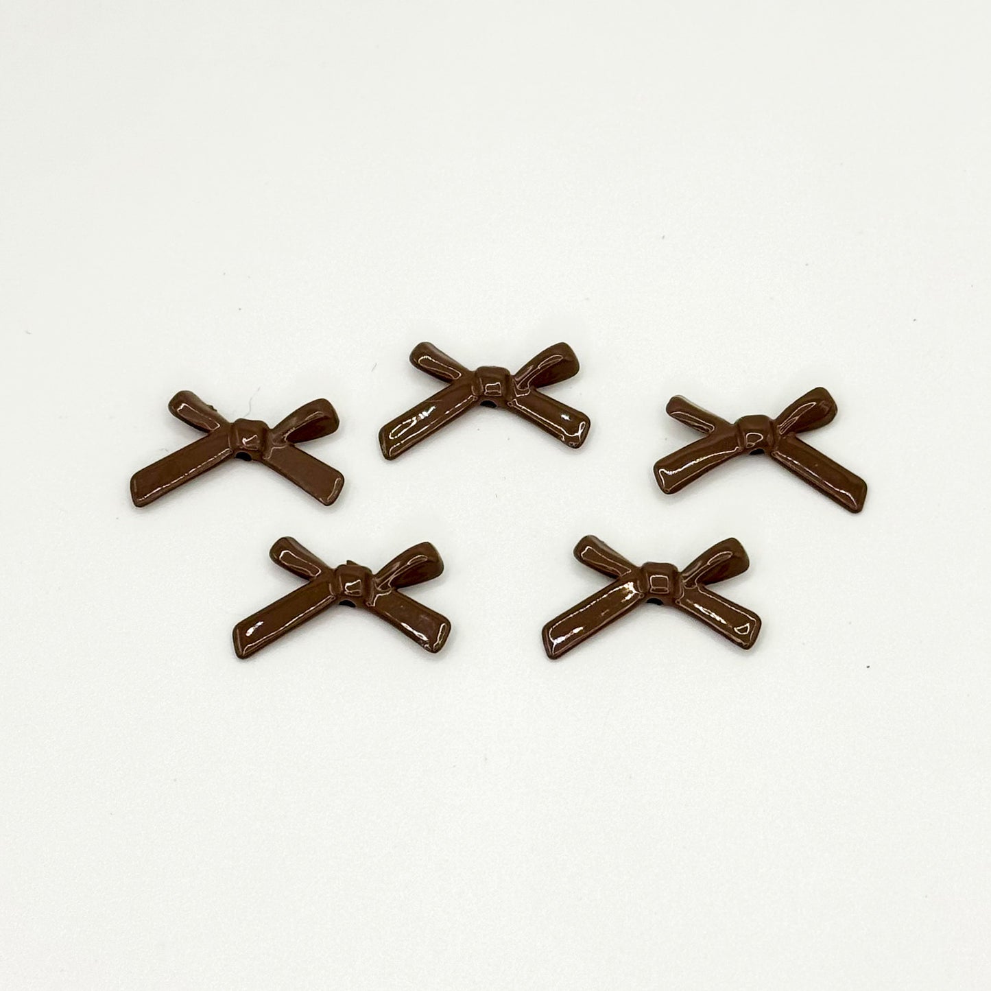 Bow Metal Beads 20mm Baking Painted Polished Alloy 50pcs 17