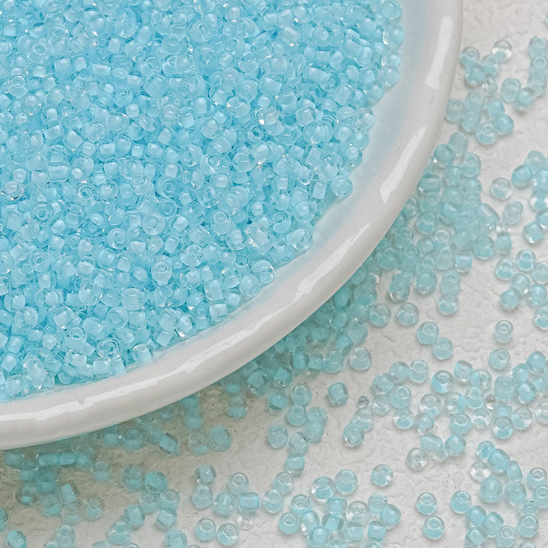 Dyed Core Seed Glass Beads 3mm Translucent Mixed Colors 4