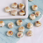Coffee Color Ocean Creatures Ceramic Beads Hand Painted 5pcs 4
