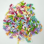 Bamboo Tube Metal Beads 3x8mm Baking Painted Alloy 40pcs 6