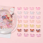 Transparent Butterfly Glass Beads 10x14mm Pastel Colors 20pcs 3