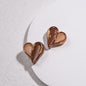 Clear Two-Tone Heart Acrylic Beads 18mm Glossy Enamel Finish 20pcs 12
