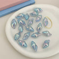 Plating Conch Acrylic Beads 20mm 35mm 3D Gradient Two-Color 50pcs 6