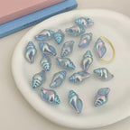 Plating Conch Acrylic Beads 20mm 35mm 3D Gradient Two-Color 50pcs 6