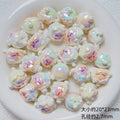Glossy Iridescent 3D Pop Mart Resin Beads 17-23mm 5pcs 2