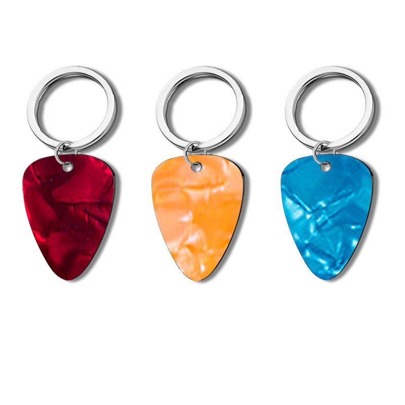 Stainless Steel Paddle Keychain Polished Teardrop Shape Vibrant Colors