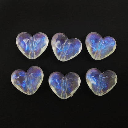 Transparent Aurora Laser Acrylic Beads Iridescent Mixed Shapes 2pcs 18