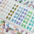 Iridescent Half Butterfly Wings Glass Beads 8x15mm 50pcs 4