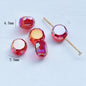 Electroplated Flat Cut Glass Beads 7.5mm 12mm Vibrant Colors 10pcs 11