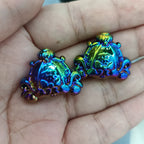UV Plating Pumpkin Cart Acrylic Beads 22*27mm Colorful 50pcs 4