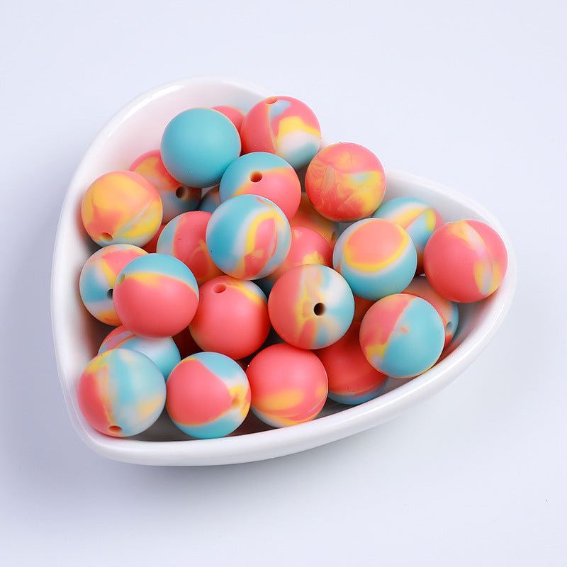 15mm Silicone Beads Candy Color Pastel Mix 20pcs 2