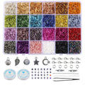 Transparent Seed Glass Beads 2mm 24 Vibrant Colors Glossy Finish 4