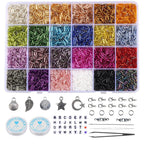 Transparent Seed Glass Beads 2mm 24 Vibrant Colors Glossy Finish 4