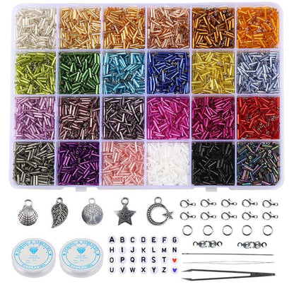 Transparent Seed Glass Beads 2mm 24 Vibrant Colors Glossy Finish 4