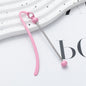 Beadable Bookmark Metal Curved Design Shiny Bead Ends Multicolor 12
