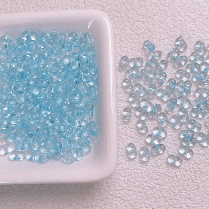 Clear Peanut Shaped Acrylic Beads 4x6.5mm Candy Series 200pcs 14