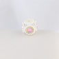 Pearl Encrusted Cube Clay Beads 20mm Rhinestone Accent 5pcs 6