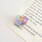 Plating Gradient Faceted Crackle Heart Acrylic Beads 22mm 50pcs 10