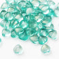 Heart Shape Glass Beads 8mm Frosted Iridescent Pastel 20pcs 7