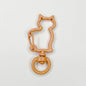 Zinc Alloy Kitten Shaped Colorful Buckle Keychain Clasps 20pcs 37mm 22