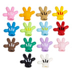 Colorful Mickey Gloves Acrylic Beads 18mm 20pcs 6