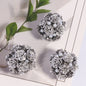 Flower Cluster Clay Beads 20mm Halloween Metallic Pearl Rhinestone 5pcs 7
