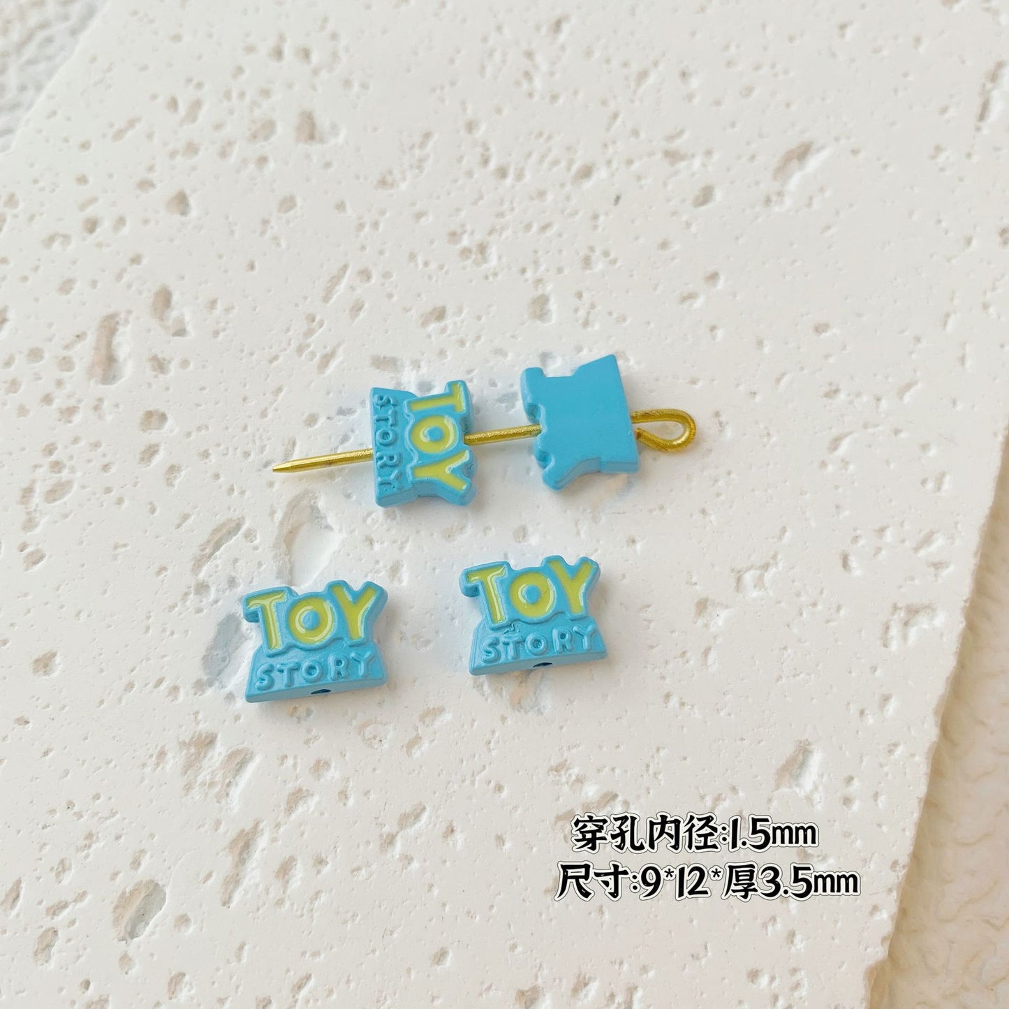 Painted Cute Character Plate Series Metal Beads Bulk 20pcs 7