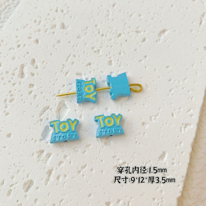 Painted Cute Character Plate Series Metal Beads Bulk 20pcs 7