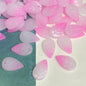 Czech Glass Beads Leaf 18mm Blue Veined Design 100pcs 12