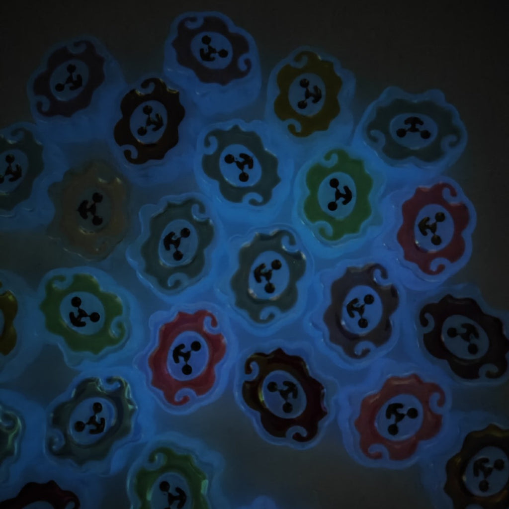 UV Plating Tiny Sheep Acrylic Flat Beads 24mm Glossy Face 50pcs 3