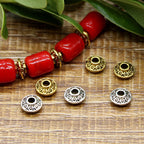 Alloy UFO Spacer Beads 6mm Tibetan Antique Gold Silver 200pcs