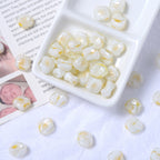 Heart Millefiori Glass Beads 11mm Marble Pattern Glossy 10pcs 3