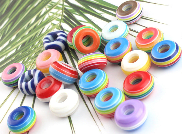 Resin Donut Spacer Beads 14mm Colorful 500pcs 6