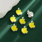 Apple Rhinestone Beads 17mm Colorful Pave Alloy 10pcs 3