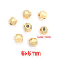 Stainless Steel Faceted Metal Beads 3-6.5mm Mixed Gold and Steel 10pcs 16
