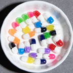 Plating Capsule Resin Beads 12mm Glossy Two Tone 20pcs 6