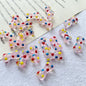 Painted Dotted Bone Glass Beads 17mm Hand Painted Colorful 1pc 6