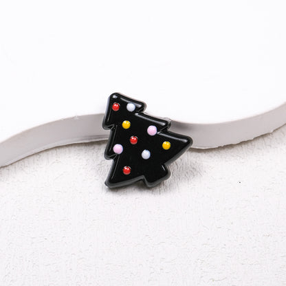 Lit Christmas Tree Acrylic Beads 21mm Colorful Holiday 20pcs 19